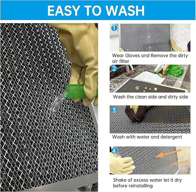 UBeesize 20x30x1 Reusable Electrostatic Air Filter HVAC AC Furnace Filter
