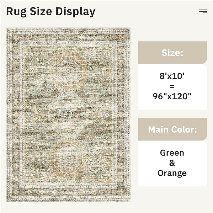 Soalmost Washable Area Rug 8x10, Large Soft Rugs