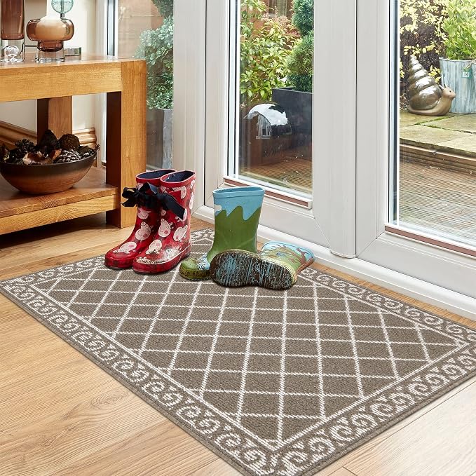 HEBE Indoor Door Mat 32"x48" Non Slip, Washable Welcome Mats