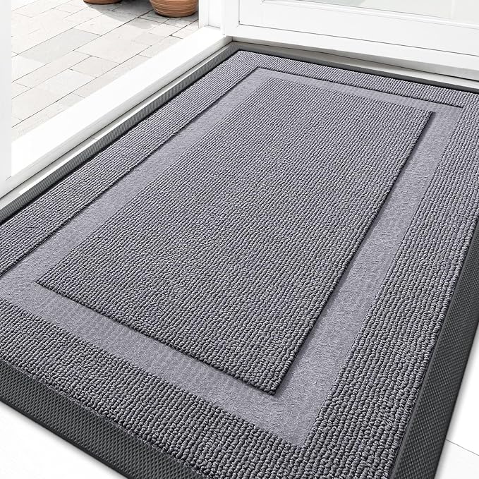 OLANLY Front Door Mat Indoor Outdoor Entrance, Waterproof All-Season,