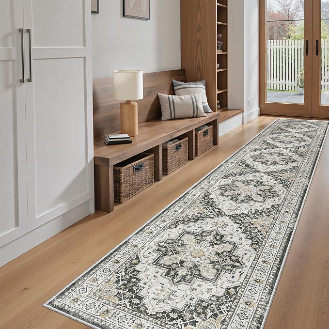 Madane Hallway Runner Rug 2x12, Extra Long Washable Runner Rugs