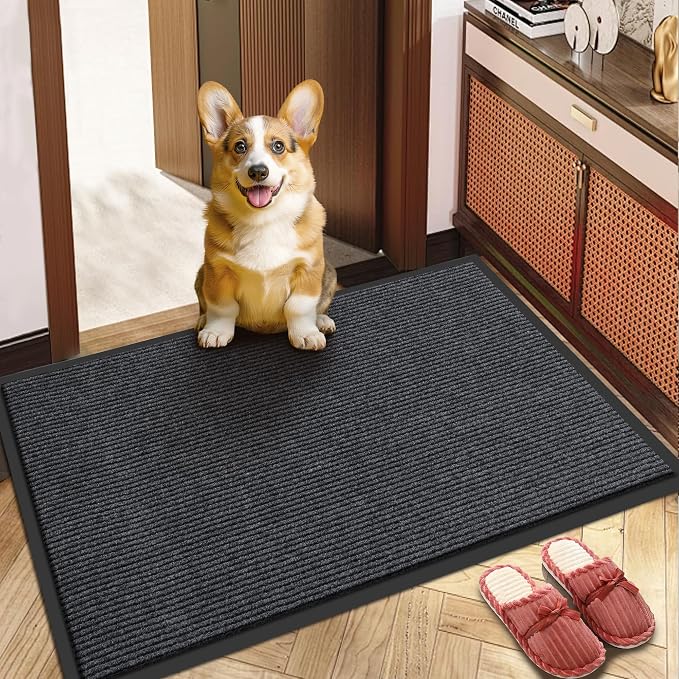 BesWin Indoor Outdoor Mat, Heavy Duty Commercial Floor Mat, Non Slip Rubber