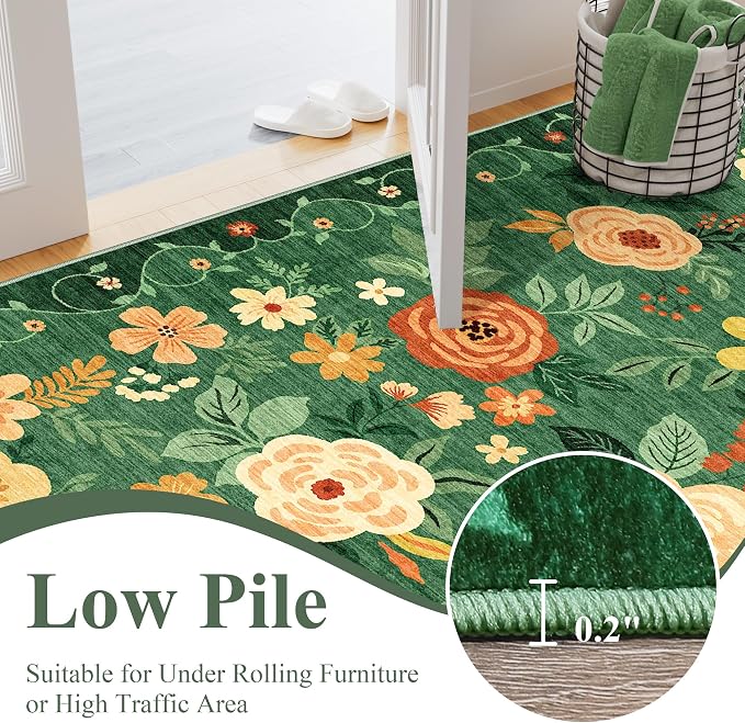 DUKINO Runner Rug, 2.6x8 Kitchen Rug