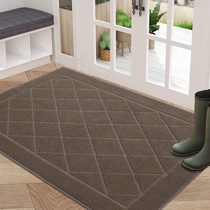 BEQHAUSE Dirt Trapper Door Mat 32" x 48", Doormat Non-Slip Entryway Rugs