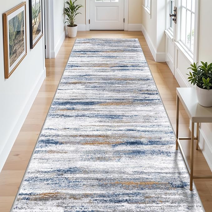 4x14 Extra Long Runner Rug: Straight Narrow Linear Hallway Carpet