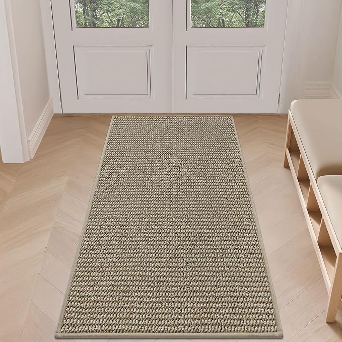 BEQHAUSE Dirt Trapper Door Mat 24" x 60", Non-Slip Washable Doormats Entrance