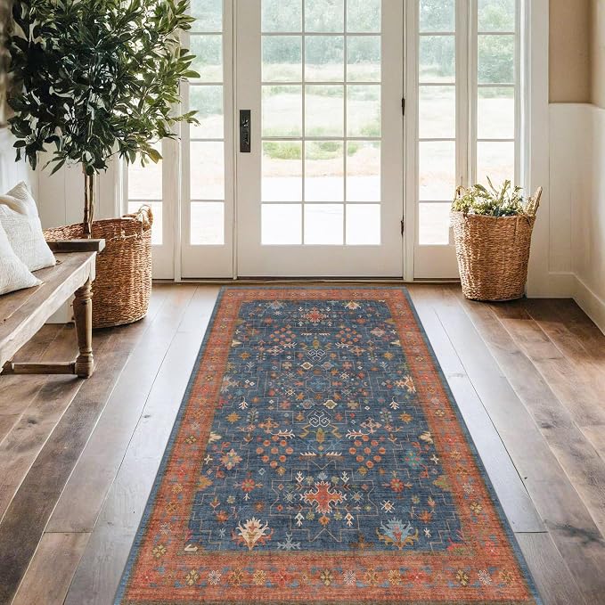 Washable 4x6 Small Rug for Living Room, Area Rug for Kitchen, Large Entryway