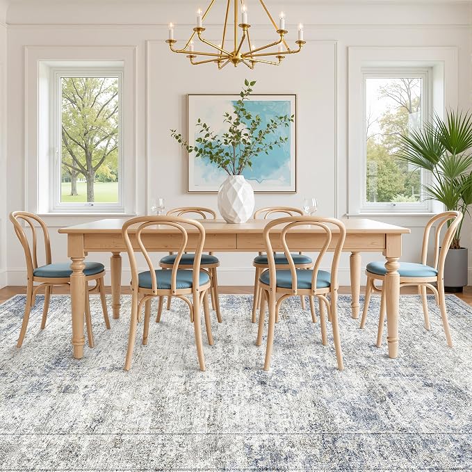 8x10 Area Rugs for Living Room, Non-Slip Backing Large Washable Rug for Nursery
