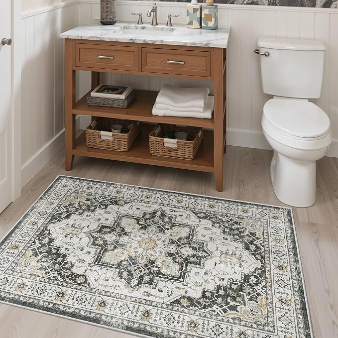 Madane Washable Entry Rug 3x4, Area Rugs