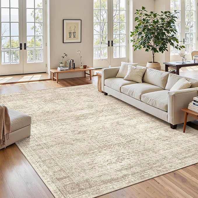 Soalmost 6x9 Area Rug for Living Room Washable 6x9 Rug Non-Slip Modern Rugs for