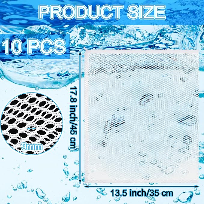Abbylike 10pcs Large Filter Media Bags