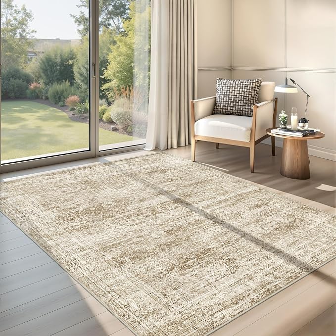 Area Rugs 4x6 for Living Room, Non-Slip Backing Small Kids Rugs for Bedroom