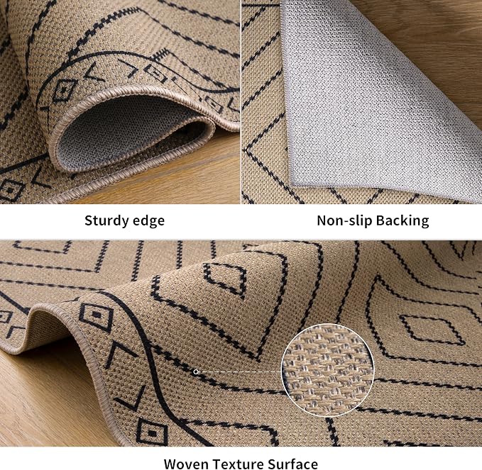 Tangsoo Easy Jute Rug 2.6x10 Washable Runner Rug