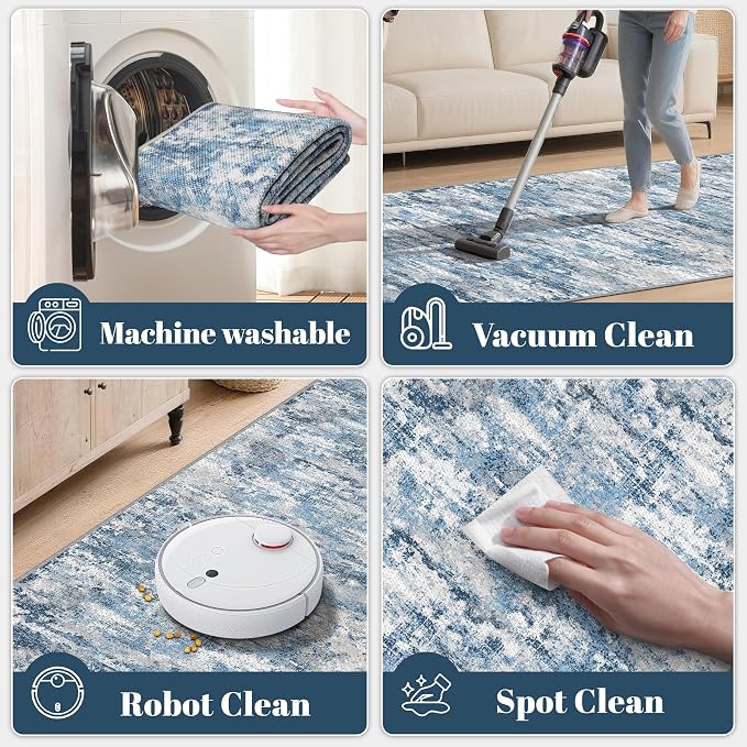Washable Carpet Runners for Hallway 14ft-Non Slip Floor Runners for Dogs