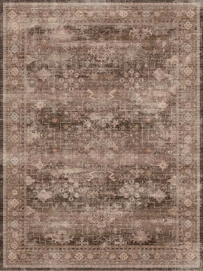 Hazo Haus Brown 9x12 Living Room Rug