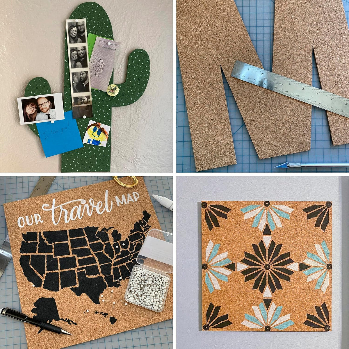 Quartet Cork Tiles, Bulletin Board Cork Panels 12" x 12" x 3/16", Natural, 8 Count (108) 12" x 12" (Pack of 10)