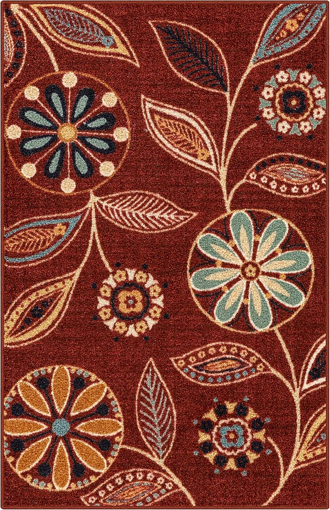 Maples Rugs Reggie Floral Kitchen Rug