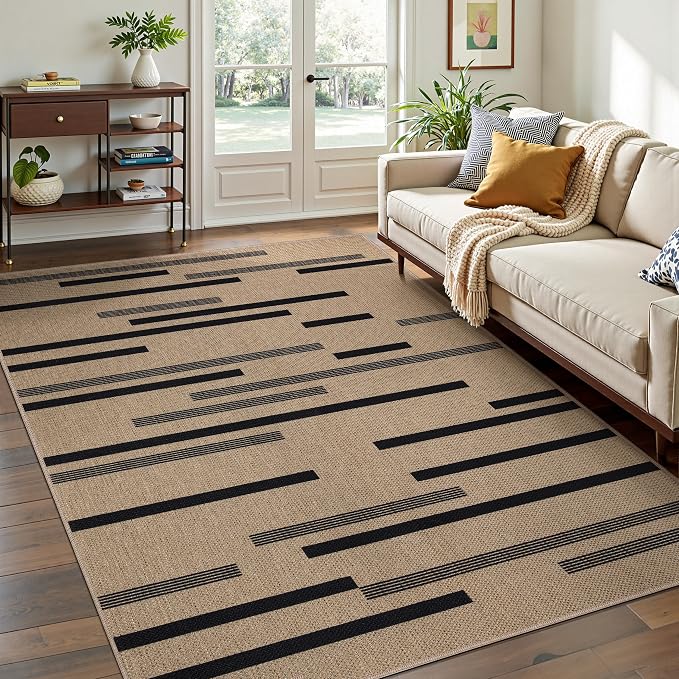 Tangsoo Washable Stripe Easy Jute Rug 4x6