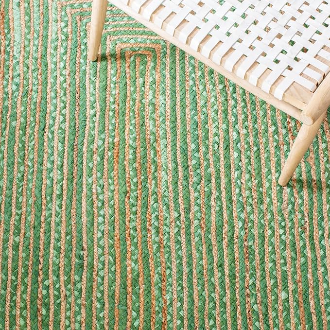 SAFAVIEH Cape Cod Collection 5' x 8' Green/Natural CAP201Y Handmade Boho